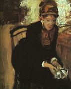 Edgar Degas Portrait of Mary Cassatt oil painting reproduction